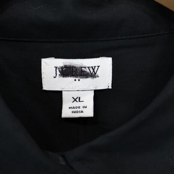 J.Crew Factory Button Up Cotton Poplin Shirt Signature Fit Black Size XL NWT - Picture 4 of 9